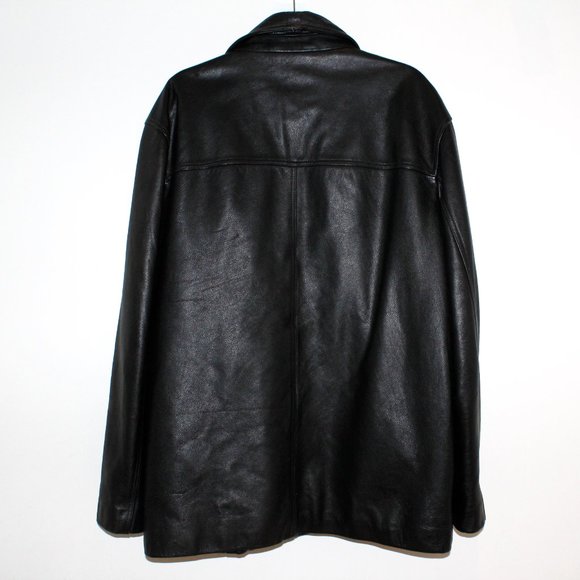 Vintage 90s J. Crew Boxy Leather Jacket - Picture 12 of 16